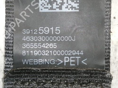 Rear center seatbelt OPEL CROSSLAND X / CROSSLAND (P17, P2QO) 1.2 (75) | BP8735647I27 
