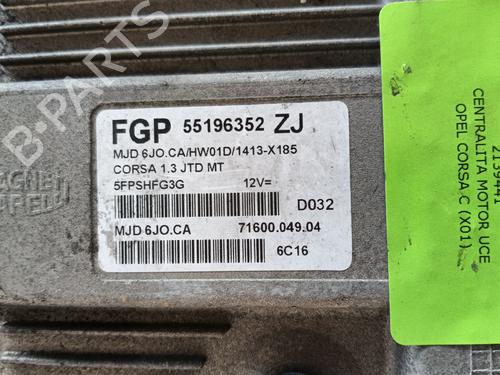 Computer motormanagement OPEL CORSA C (X01) 1.3 CDTI (F08, F68) | BP29457044M57 
