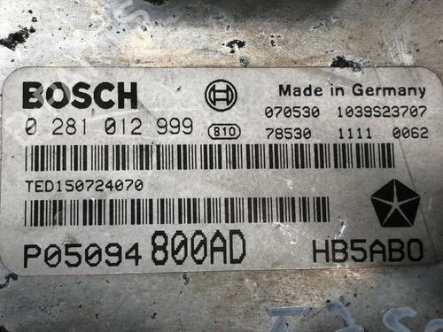 Engine control unit (ECU) CHRYSLER VOYAGER IV (RG, RS) 2.8 CRD | BP5833784M57 