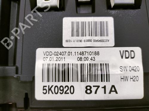 Instrument cluster VW GOLF VI (5K1)  | BP15853695C47 