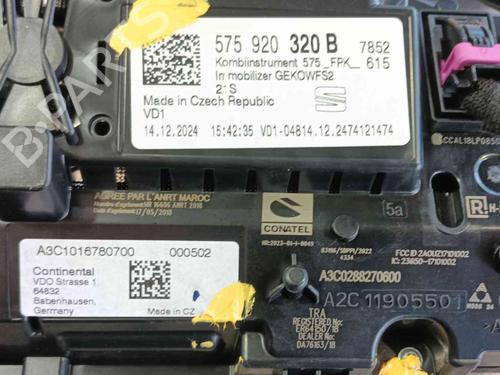 Instrument cluster SEAT ATECA (KH7, KHP) 1.0 TSI | BP37149534C47 - Image 3
