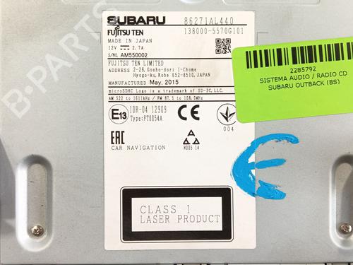 Radio SUBARU OUTBACK (BS) 2.0 D AWD (BSD) | BP33654084E6 - Image 3