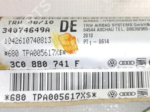 Left curtain airbag VW PASSAT B6 (3C2)  | BP6879982C11 