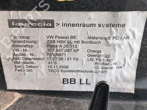 Glove box VW PASSAT B6 (3C2) 2.0 TDI 16V | BP30110520C95