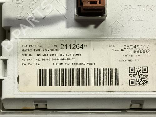 Instrument cluster PEUGEOT 208 I (CA_, CC_) 1.2 VTI 82 | BP23075724C47