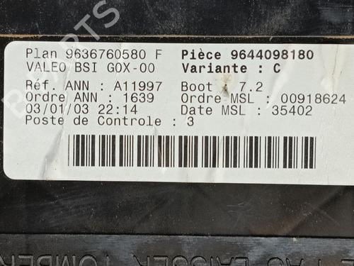 Fuse box PEUGEOT 307 SW (3H) 2.0 HDI 90 | BP29449642E1 