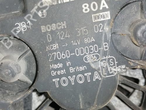 Alternator TOYOTA COROLLA (_E12_) 1.6 VVT-i (ZZE121_, ZZE121R) | BP6259031M7 