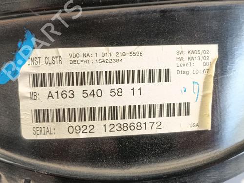 Instrument cluster MERCEDES-BENZ M-CLASS (W163) ML 400 CDI (163.128) | BP32208936C47