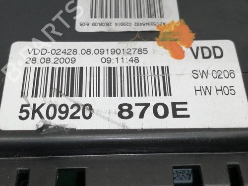 Instrument cluster VW GOLF VI (5K1)  | BP6270725C47 