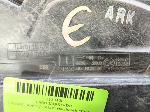 Left headlight CHEVROLET AVEO / KALOS Hatchback (T250, T255) 1.4 | BP32382344C28 - Image 5
