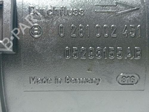 Mass air flow sensor CHRYSLER VOYAGER / GRAND VOYAGER IV (RG) 2.5 CRD | BP32185026M95 