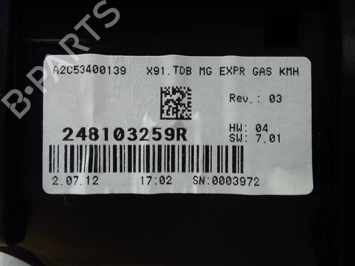 Instrument cluster RENAULT LAGUNA III (BT0/1) 2.0 16V Hi-Flex (BT1H, BT1G, BT1K) | BP20521977C47 