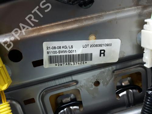 Used Right front seat HONDA CR-V III (RE_) 2.2 i-CTDi 4WD (RE6) (140 hp) 20573204