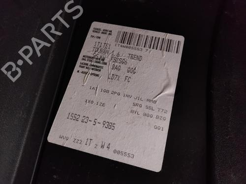 Rear parcel shelf VW TOURAN (1T1, 1T2) 1.6 FSI | BP30136212C85