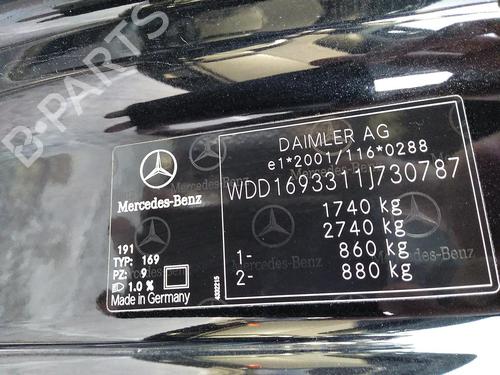 Left front door MERCEDES-BENZ A-CLASS (W169) A 160 (169.031, 169.331) | BP24509453C2 