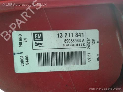 Right taillight OPEL CORSA D (S07) 1.2 (L08, L68) | BP20566908C35 