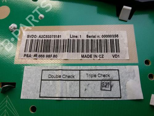 Instrument cluster PEUGEOT 207 (WA_, WC_) 1.4 | BP20556656C47 