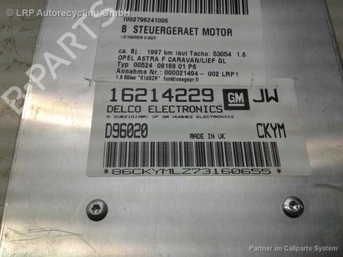 Used Engine control unit (ECU) OPEL ASTRA F Estate (T92) 1.6 i (F35, M35) (75 hp) 20574781