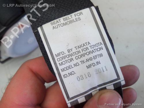 Used Rear left seatbelt TOYOTA IQ (_J1_) 1.0 (KGJ10_, KGJ10R) (68 hp) 20572615