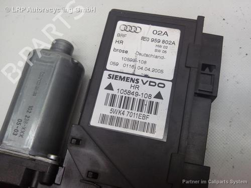 Right rear window motor AUDI A4 B7 Avant (8ED) 2.0 TDI 16V | BP20544438E22 