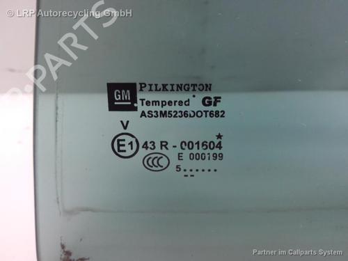 Rear left quarter glass OPEL ZAFIRA / ZAFIRA FAMILY B (A05) 2.2 (M75) | BP20542082C93 