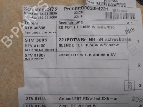 Rear right panel MERCEDES-BENZ S-CLASS (W221, V221) S 350 (221.056, 221.156) | BP20592567C61 