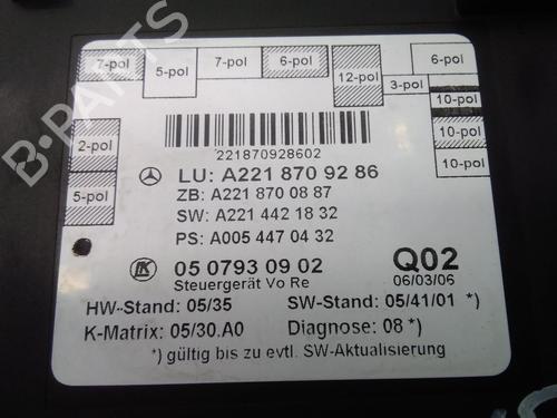 Electronic module MERCEDES-BENZ S-CLASS (W221, V221) S 350 (221.056, 221.156) | BP20596772M83 