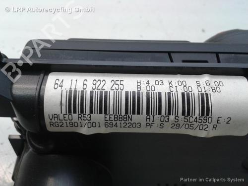 Commande Chauffage MINI MINI (R50, R53) Cooper (116 hp) 20555183