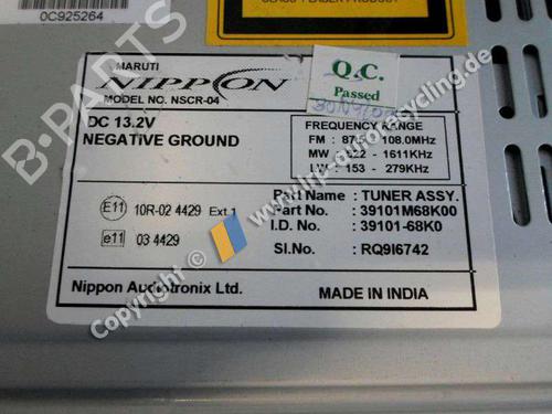Radio NISSAN PIXO (UA0) 1.0 | BP20565721E6 