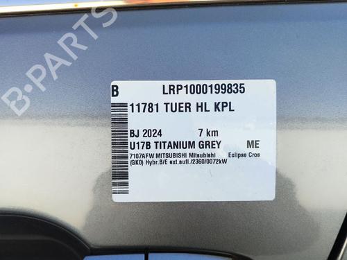 Dør venstre bagtil MITSUBISHI ECLIPSE CROSS (GK_, GL_) Plug-in Hybrid 4WD (GL3W) | BP32631943C4 