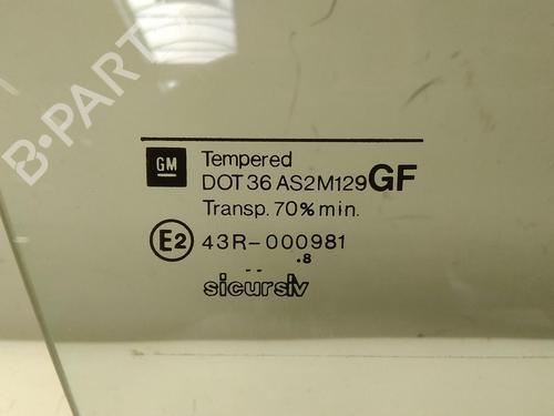 Front right door window OPEL VECTRA B (J96) 1.6 i 16V (F19) | BP20515743C19 