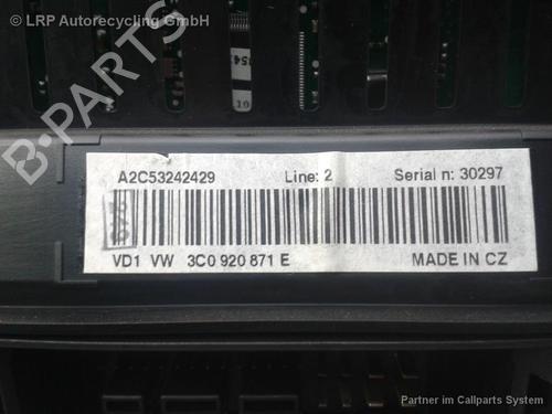 Instrument cluster VW PASSAT B6 Variant (3C5) 2.0 TDI | BP20556496C47 