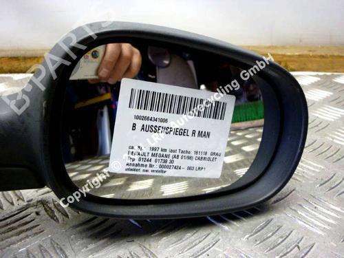 Used Right mirror RENAULT MEGANE I Cabriolet (EA0/1_) 1.6 e (EA0F) (90 hp) 20535605