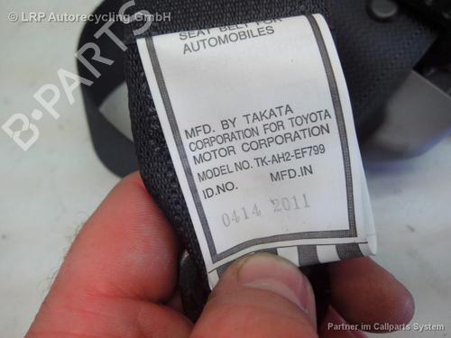 Used Rear right seatbelt Rear right seatbelt TOYOTA IQ (_J1_) 1.0 (KGJ10_, KGJ10R) (68 hp) 20572703 20572703