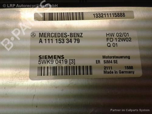 Engine control unit (ECU) MERCEDES-BENZ C-CLASS (W203) C 180 (203.035) | BP20574769M57 