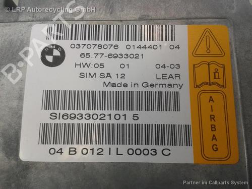 Kollisjonspute styreenhet BMW 7 (E65, E66, E67) 735 i, Li | BP20574366M53 