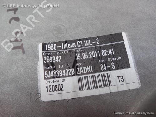 Used Rear right window mechanism SKODA FABIA II (542) 1.4 (86 hp) 20543781