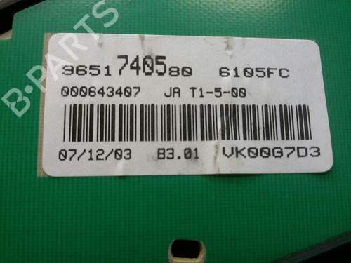 Instrument cluster PEUGEOT 206 CC (2D) 1.6 16V (2DNFUF, 2DNFUR) | BP20556688C47 
