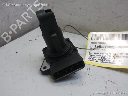 Used Mass air flow sensor TOYOTA COROLLA (_E12_) 1.4 VVT-i (ZZE120_, ZZE120R) (97 hp) 20561536