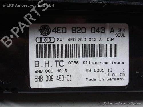 Used Climate control AUDI A8 D3 (4E2, 4E8) 3.0 TDI quattro (233 hp) 20555315