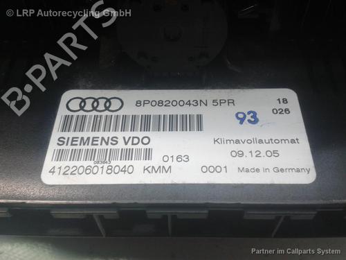 Climate control AUDI A3 Sportback (8PA) 1.9 TDI | BP20553806I5 