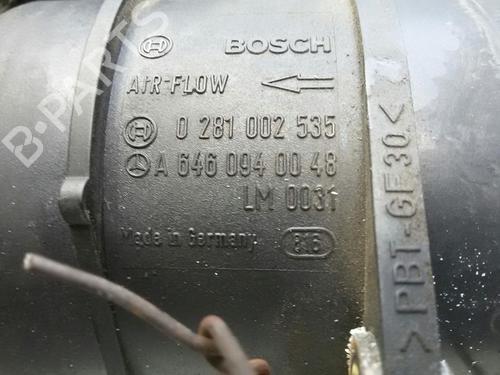 Mass air flow sensor MERCEDES-BENZ E-CLASS (W211) E 280 CDI (211.023) | BP20561525M95 