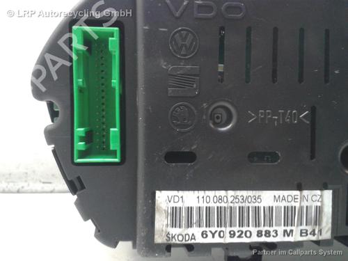 Used Instrument cluster SKODA FABIA I (6Y2) 1.2 (64 hp) 20556207