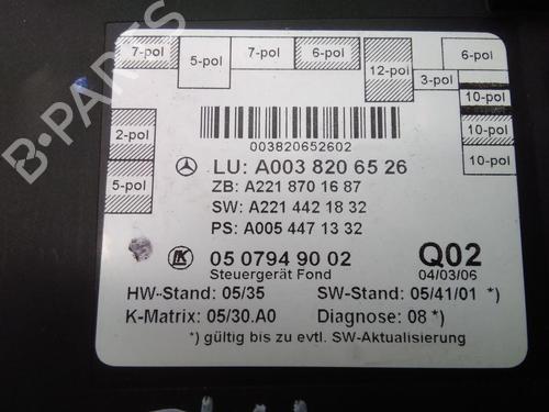 Electronic module MERCEDES-BENZ S-CLASS (W221, V221) S 350 (221.056, 221.156) | BP20596777M83 