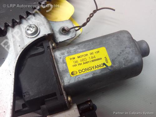 Used Rear right window mechanism CHEVROLET MATIZ (M200, M250) 1.0 (67 hp) 20544011