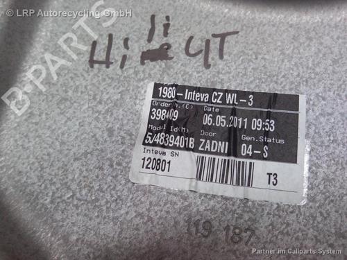 Used Rear left window mechanism SKODA FABIA II (542) 1.4 (86 hp) 20543370