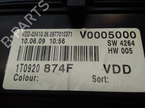 Kombiinstrument VW TOURAN (1T1, 1T2) 1.4 TSI EcoFuel | BP20521949C47 