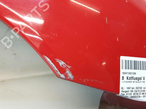 Right front fenders PEUGEOT 106 II (1A_, 1C_) 1.1 i | BP20557877C42 