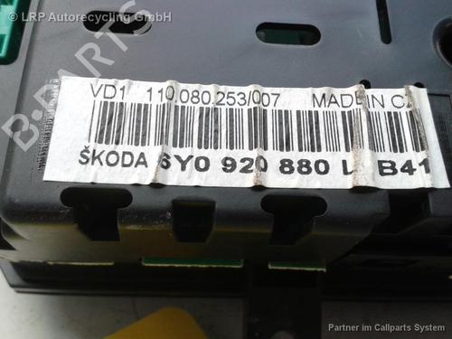 Used Instrument cluster SKODA FABIA I Combi (6Y5) 1.4 16V (75 hp) 20556088