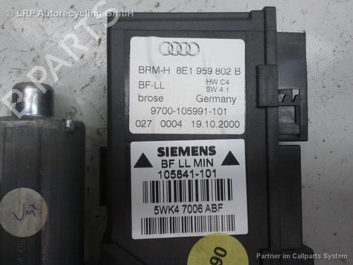 Right front window motor AUDI A4 B6 (8E2) 1.9 TDI | BP20544715E20 